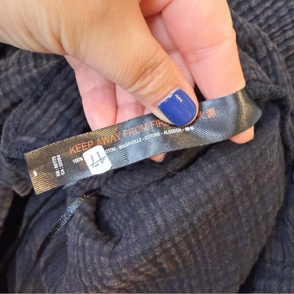 Anthropologie Molly Gauze Black Wash Women’s Oversized Cover-Up Romper Sz XL - Picture 9 of 13